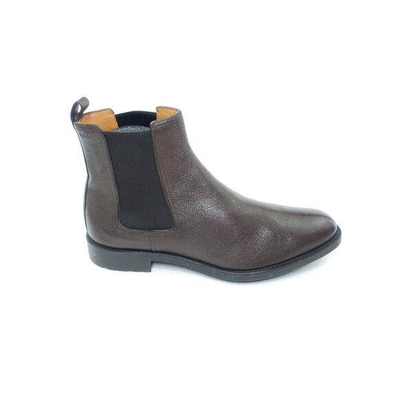 Bally Alan Chelsea Boots Goat Grained Brown Leather Mens US 8.5 $725